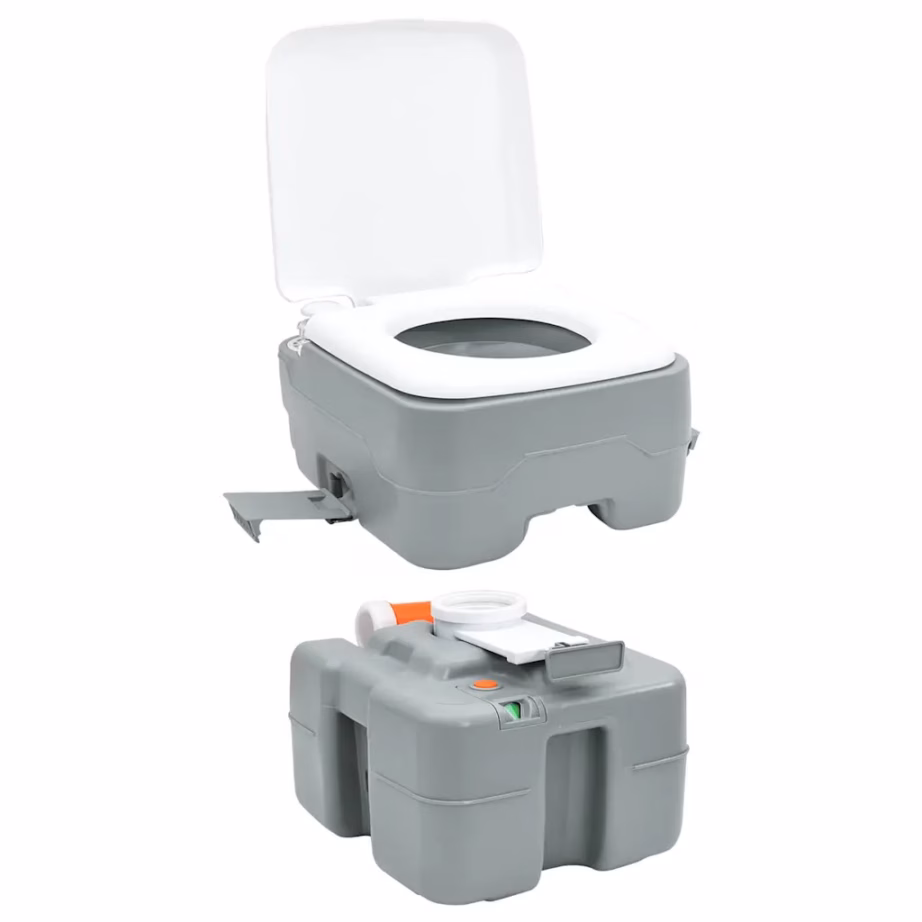 Kaasaskantav matka WC ja kätepesujaam, 2-osaline hall komplekt, HDPE, 92 x 36,5 x 103 cm - 12