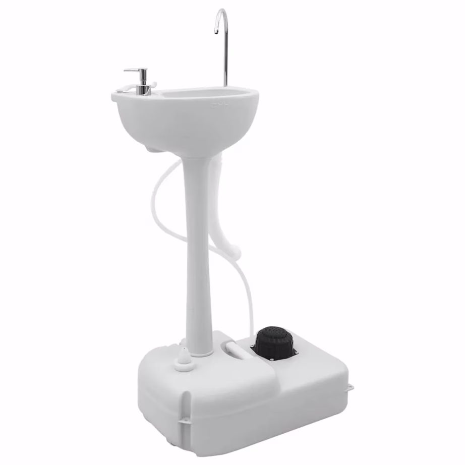 Kaasaskantav matka WC ja kätepesujaam, 2-osaline hall komplekt, HDPE, 92 x 36,5 x 103 cm - 4