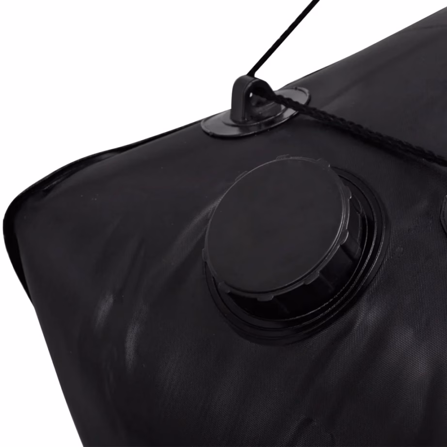 Matkadušš päikesesoojendusega, 40 L, must PVC õuedušš - 3