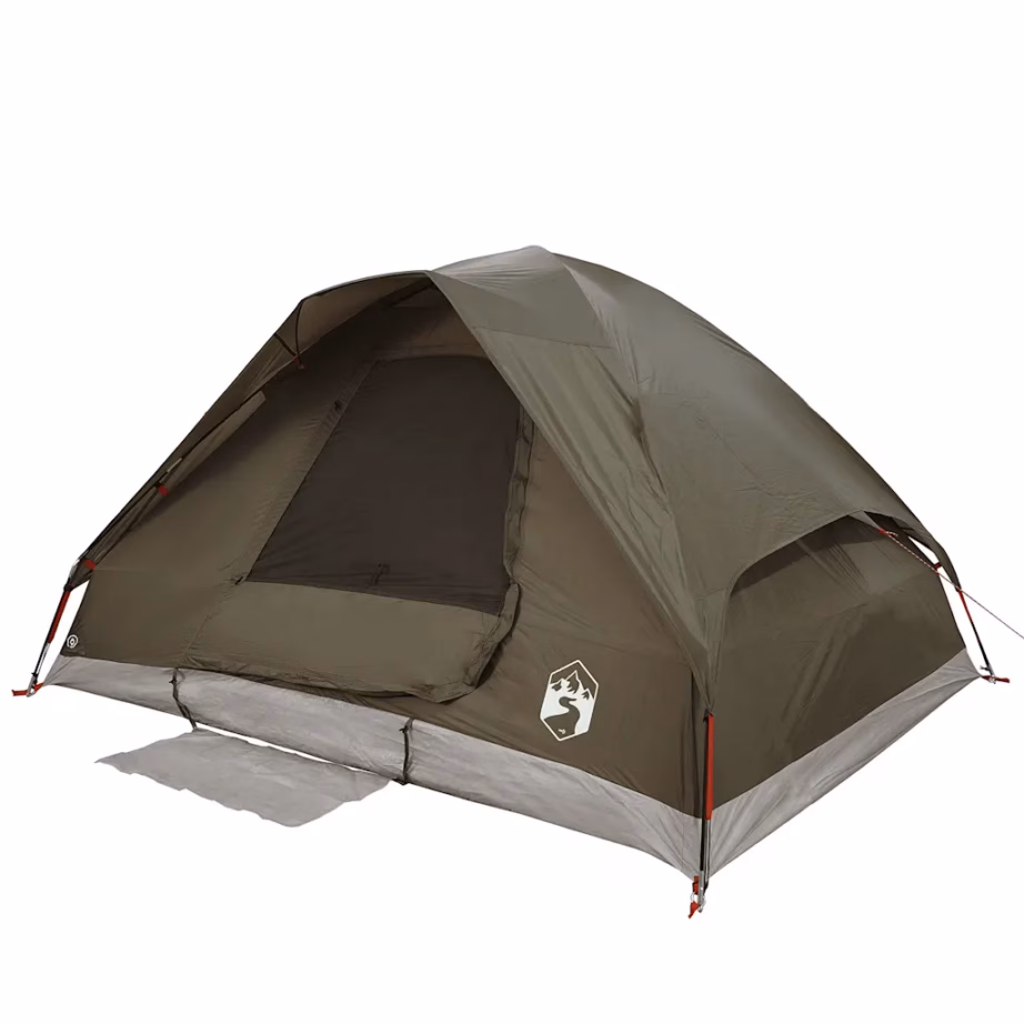 Veekindel kuppelmatkatelk 4 inimesele, pruun, PU-kattega 185T polüester, 277 x 217 x 155 cm - 5
