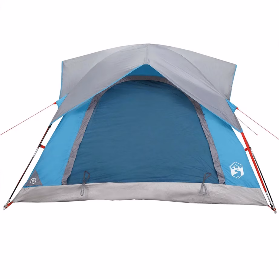 Veekindel matkatelk 4 inimesele, sinine kabiintelk, PU-kattega 185T polüester, 218 x 218 x 135 cm - 7