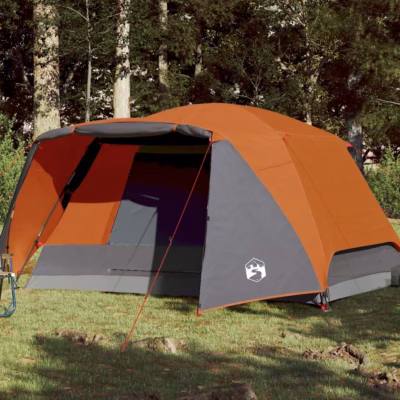 Veekindel verandaga matkatelk 4 inimesele, oranž, 350 x 280 x 155 cm