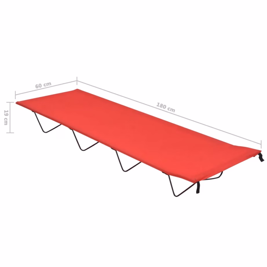 Matkavoodid 2 tk, 180 x 60 x 19 cm, 600D oxford-kangas ja teras, punane - 7