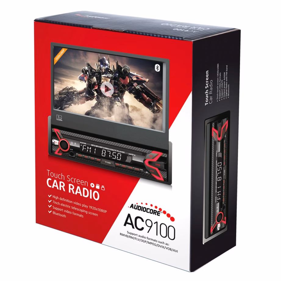Automultimeediamängija AUDIOCORE AC9100, 7″ ekraan, USB ja microSD, FM/AM - 6