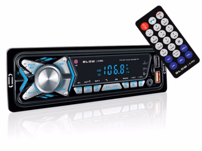 Autoraadio BLOW X-PRO, MP3, USB ja micro USB, Bluetooth, FM-tuuner, must