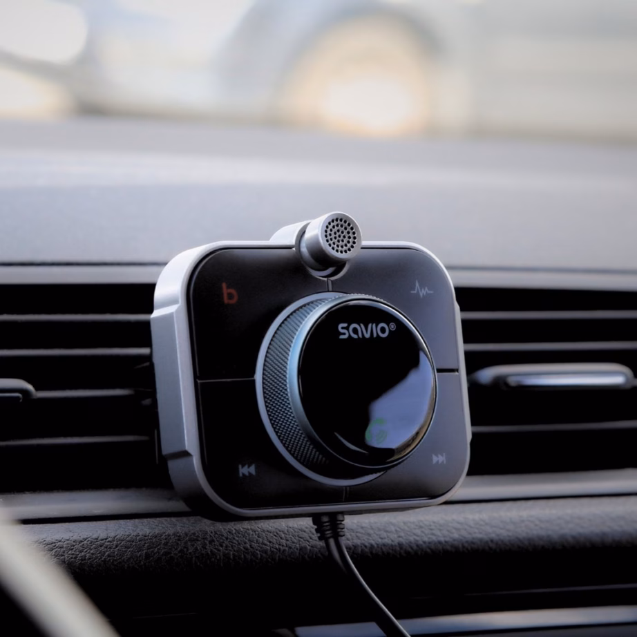 FM-transmitter Savio TR-14, Bluetooth, PD-laadija, 87,6–107,9 MHz, must - 28