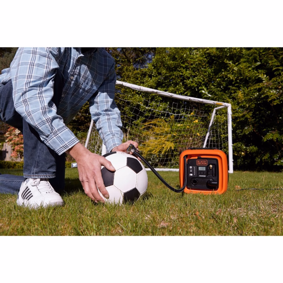12 V kompressor Black+Decker ASI400-XJ, 160 l/min, max 11 bar, ekraan ja automaatne väljalülitus - 4