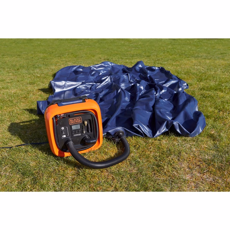 12 V kompressor Black+Decker ASI400-XJ, 160 l/min, max 11 bar, ekraan ja automaatne väljalülitus - 5