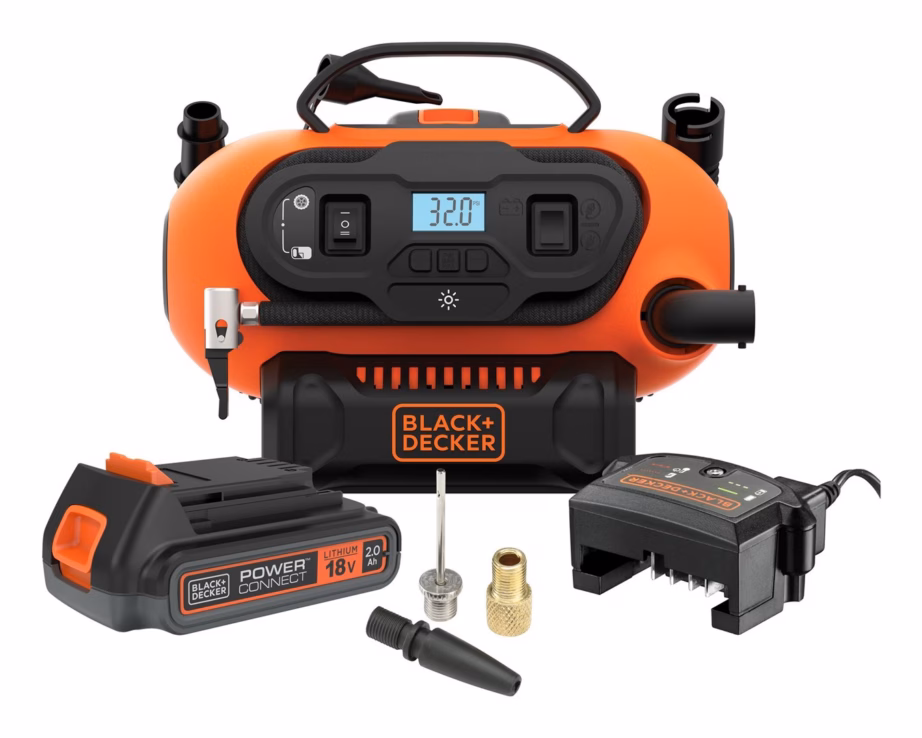 Õhukompressor Black+Decker BDCINF18N-QS, 160 l/min, kuni 11,03 bar, 230 V/12 V/18 V - 10