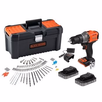 Akutrell-kruvikeeraja komplekt Black+Decker BCD383D2TA, 18 V, 2 × 2 Ah, 45 N·m