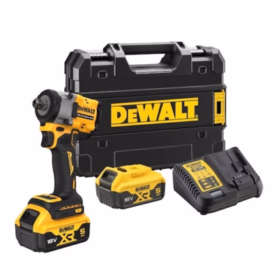 Akulöökmutrikeeraja DeWalt DCF922P2T-QW, 610 N·m, 2500 p/min, 2 × 5 Ah, kohvriga