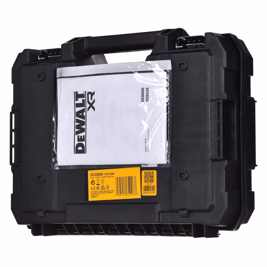 Akutrell-kruvikeeraja DeWalt DCD800P2T-QW, 18 V, 2×5 Ah, harjadeta mootor, TSTAK - 13