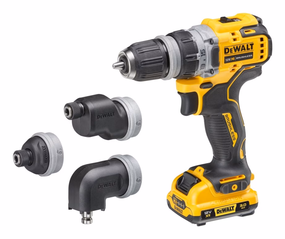Akutrell-kruvikeeraja DeWalt DCD703L2T, 12 V, 2 × 3 Ah, 4-otsikuga - 3
