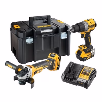 Akutööriistakomplekt DeWalt DCK2026P2T-QW (DCD805 + DCG405), 18 V XR, 2×5 Ah
