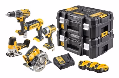 Akutööriistade komplekt DeWALT DCK500P3T-QW, 18 V, 3 × 5 Ah akud, laadija ja TSTAK