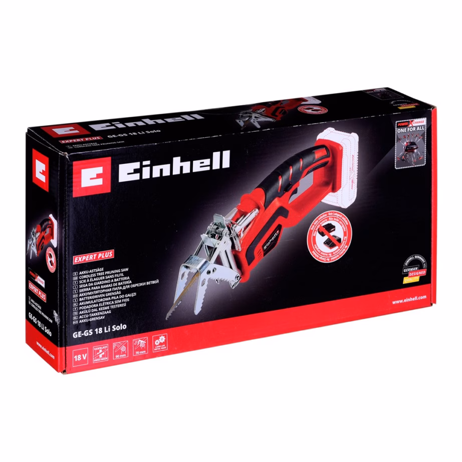 Akuga oksasaag Einhell GE-GS 18 Li – Solo, 9 cm lõikesügavus puidus, saeleht kaasas - 6