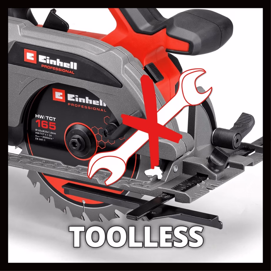 Akuketassaag EINHELL TP CS 18/165 Li BL SOLO 4331225, 165 mm, 5000 p/min - 2