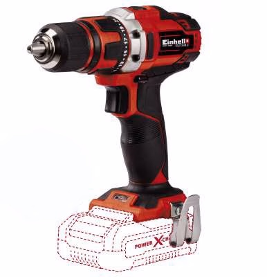 Akutrell-kruvikeeraja EINHELL TE-CD 18/40 Li-Solo, 18 V, 40 N·m, 1500 p/min
