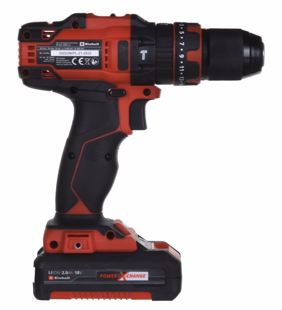Akutrell-kruvikeeraja EINHELL TE-CD 18/40 Li-i +64, 18 V, 2 × 2 Ah, 40 Nm - 4