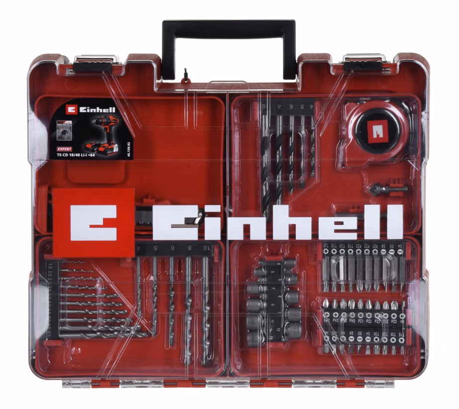 Akutrell-kruvikeeraja EINHELL TE-CD 18/40 Li-i +64, 18 V, 2 × 2 Ah, 40 Nm - 15