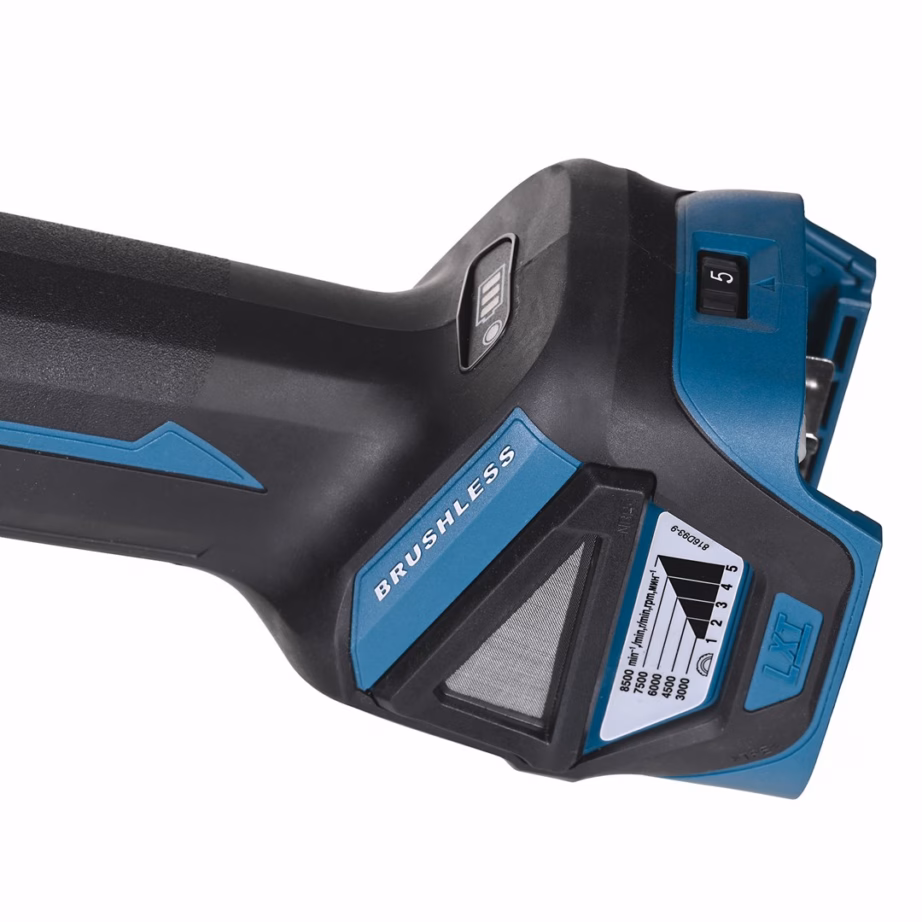 Akuga nurklihvija MAKITA DGA513Z, 18 V, 125 mm, 3000–8500 p/min, harjavaba - 5