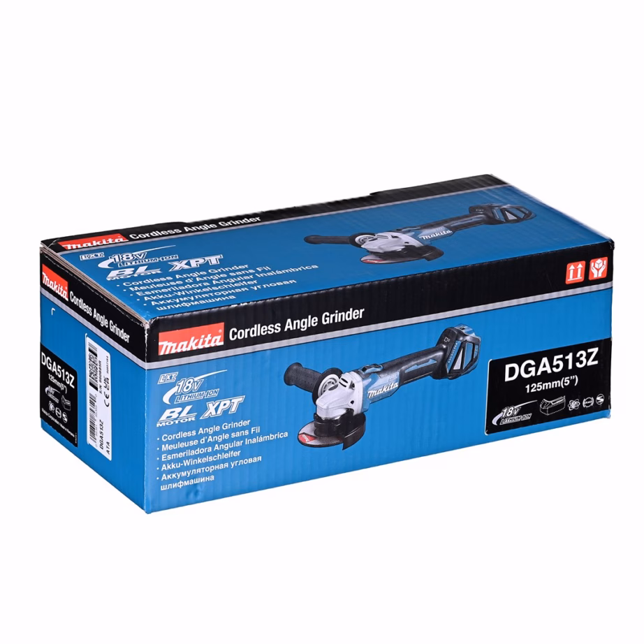 Akuga nurklihvija MAKITA DGA513Z, 18 V, 125 mm, 3000–8500 p/min, harjavaba - 12