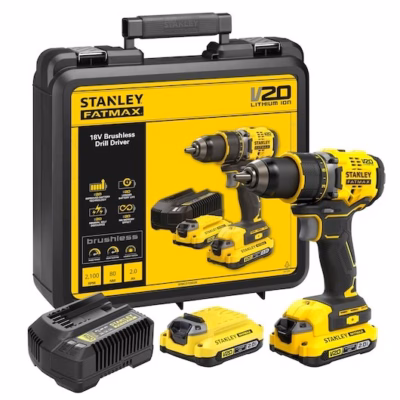 Akutrell-kruvikeeraja STANLEY FATMAX V20 SFMCD720D2K, 18 V, 80 Nm, 2 × 2,0 Ah