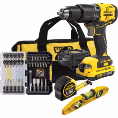 Akutrelli ja tarvikute komplekt STANLEY FATMAX V20 SFMCK101D1S, 18 V 2 Ah