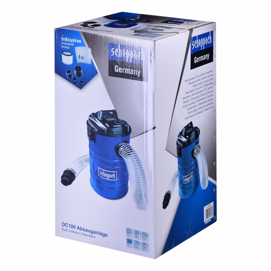 Tööstuslik kuivtolmuimeja Scheppach DC100, 65 l, 1200 W - 9