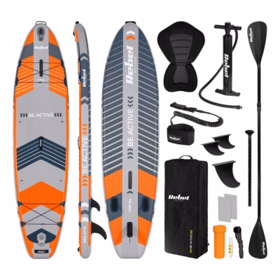 Täispuhutav SUP-laud Rebel Active Pro RBA-4518, 335 × 84 × 15 cm, oranž