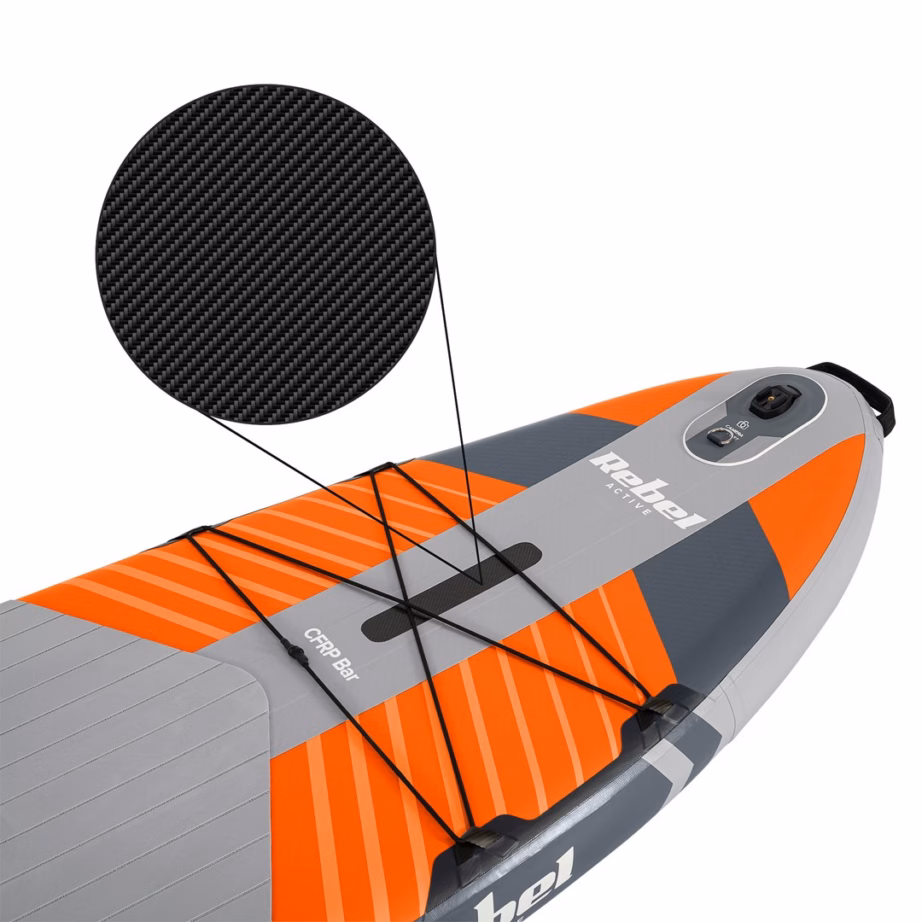 Täispuhutav SUP-laud Rebel Active Pro RBA-4518, 335 × 84 × 15 cm, oranž - 4
