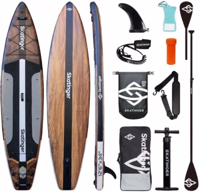 Täispuhutav SUP-laud Skatinger Waverider Touring 380 × 86 × 16 cm, pronksikarva