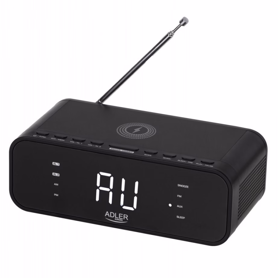 Äratuskellraadio Adler AD 1192b, Bluetooth, FM/AM, LED-ekraan, must - 2