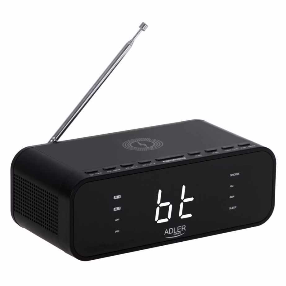 Äratuskellraadio Adler AD 1192b, Bluetooth, FM/AM, LED-ekraan, must - 3