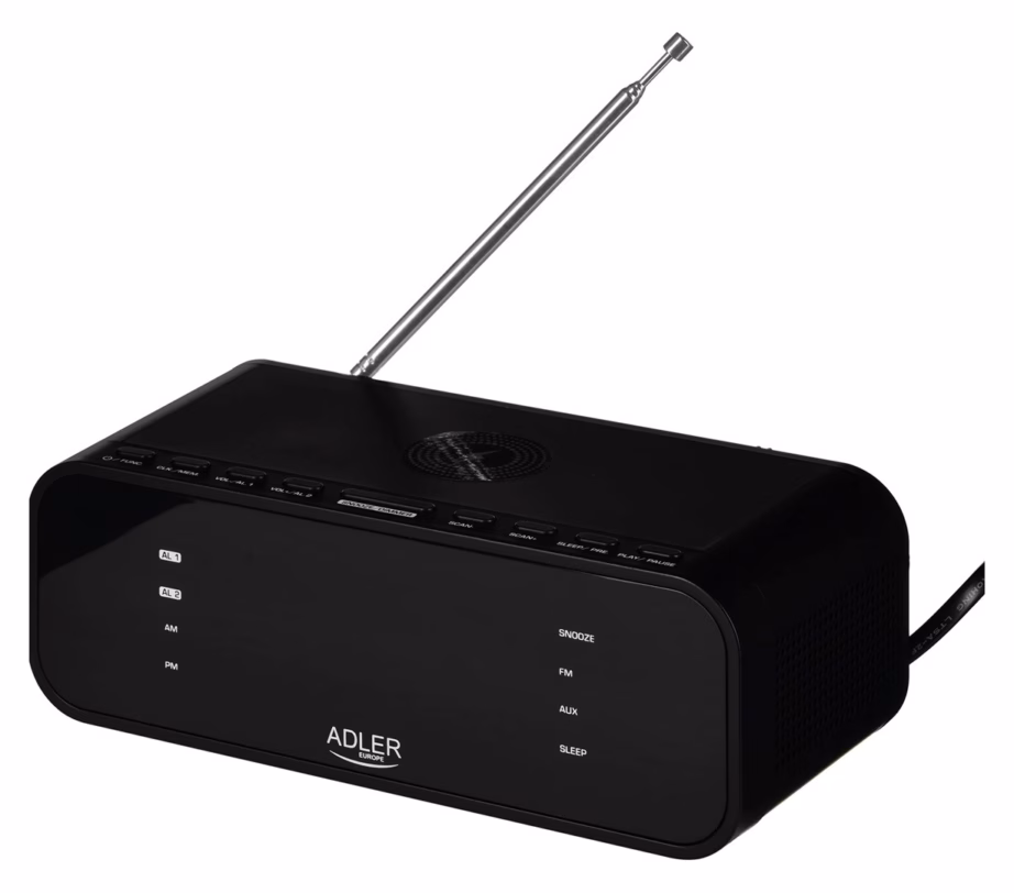 Äratuskellraadio Adler AD 1192b, Bluetooth, FM/AM, LED-ekraan, must - 6