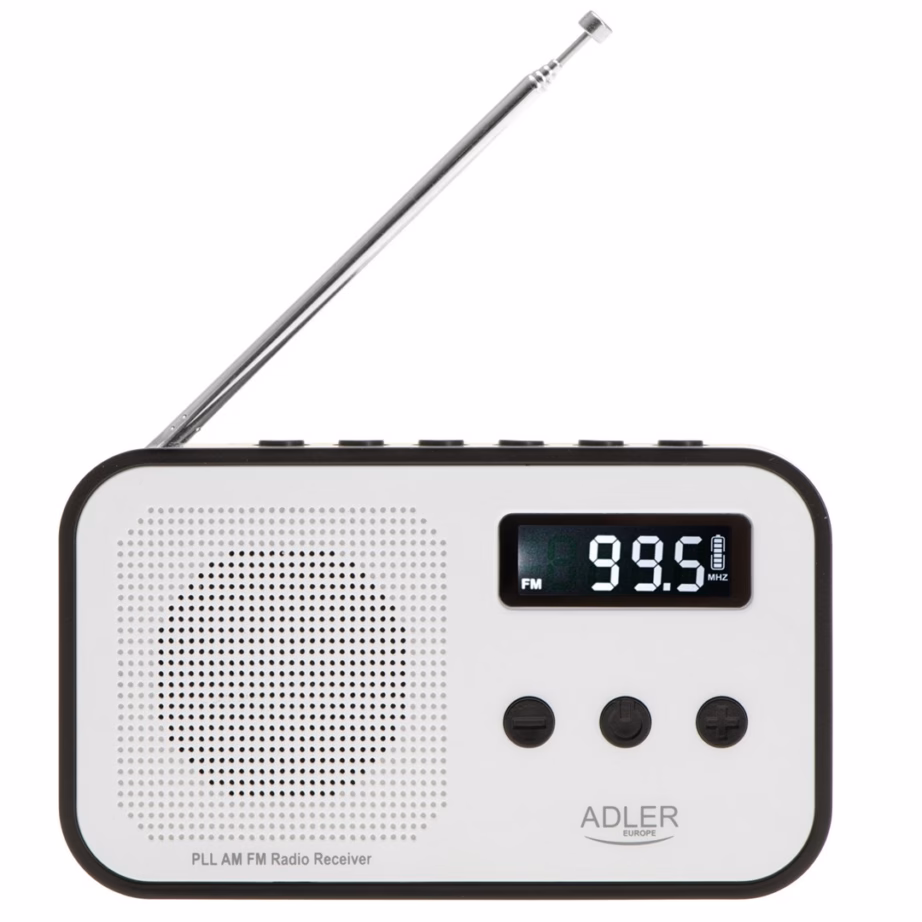 Kaasaskantav raadio Adler AD 1907, FM/AM, LCD-ekraan, äratuskell, USB‑C, 600 mAh - 3