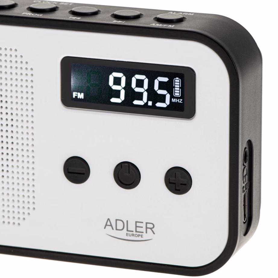 Kaasaskantav raadio Adler AD 1907, FM/AM, LCD-ekraan, äratuskell, USB‑C, 600 mAh - 6