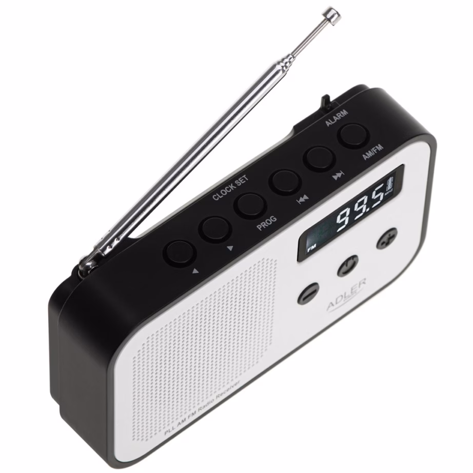 Kaasaskantav raadio Adler AD 1907, FM/AM, LCD-ekraan, äratuskell, USB‑C, 600 mAh - 7