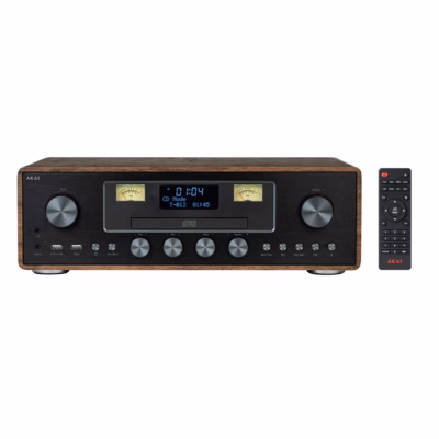 Mini-hifi süsteem AKAI AM-100 RHAPSODY, 30 W RMS, Bluetooth 5.0, DAB+/FM, CD/USB/AUX