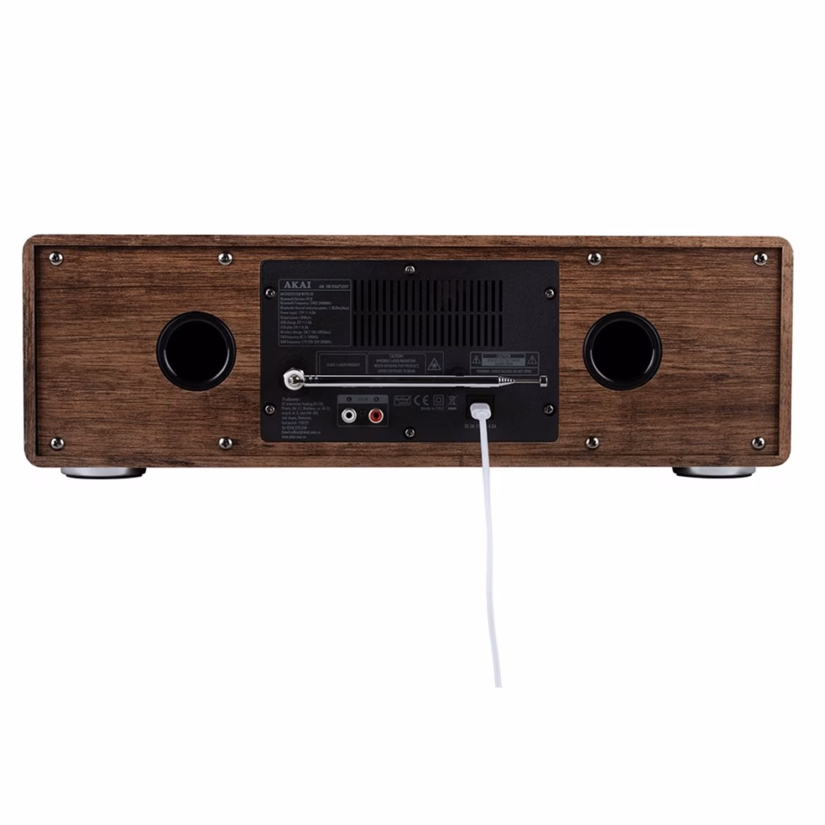 Mini-hifi süsteem AKAI AM-100 RHAPSODY, 30 W RMS, Bluetooth 5.0, DAB+/FM, CD/USB/AUX - 4