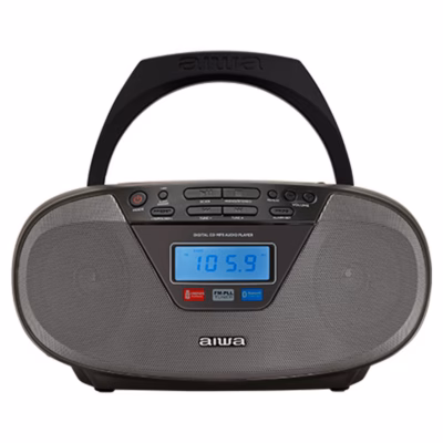 Kaasaskantav stereosüsteem aiwa BBTU-400BK, 6 W, FM-raadio, CD-mängija, USB, MP3
