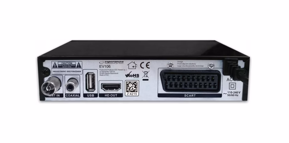Digiboks Esperanza EV106R, DVB-T2, HDMI, USB, PVR, must - 4