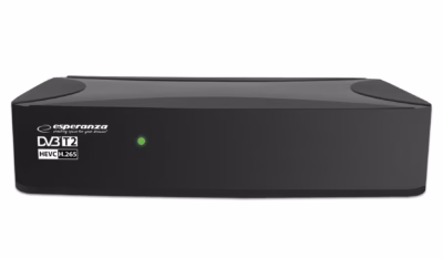 Digiboks Esperanza EV108R, DVB-T2, HDMI ja SCART, Dolby Digital Plus