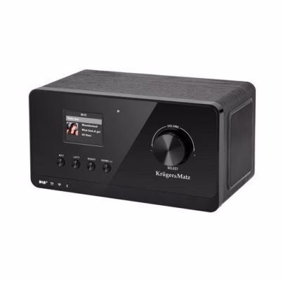Internetraadio Kruger & Matz KM0816.1, DAB+ ja FM, Bluetooth 5.2, 2 × 7 W, must