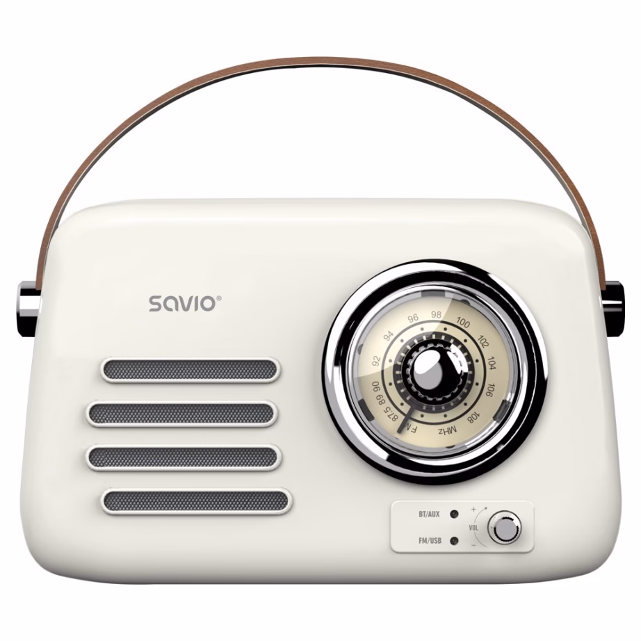 Kaaskantav raadio SAVIO RS-02, Bluetooth 5.3 ja MP3-esitus, valge - 3