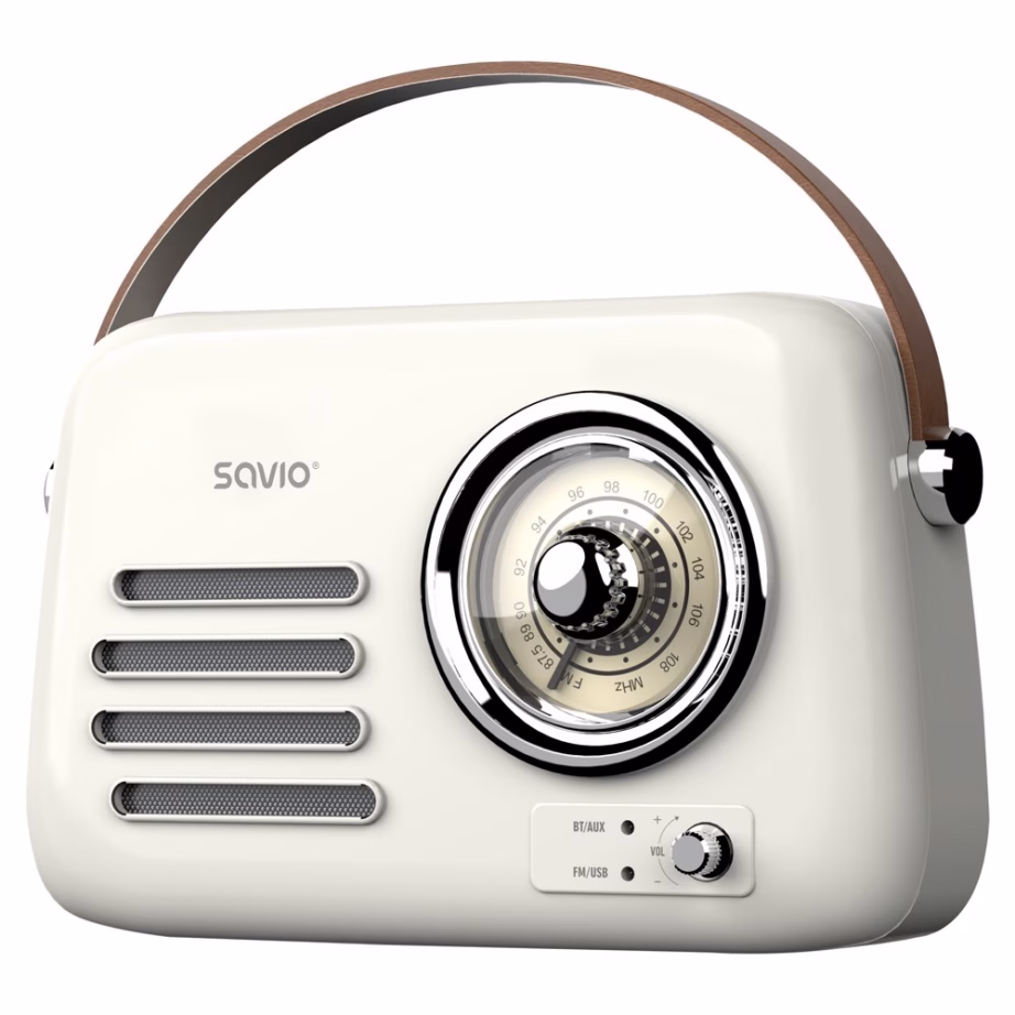 Kaaskantav raadio SAVIO RS-02, Bluetooth 5.3 ja MP3-esitus, valge - 4
