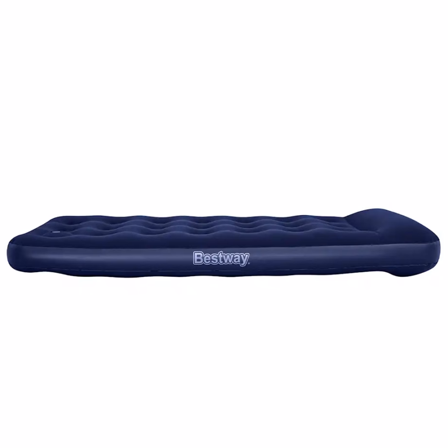 Bestway ühekohaline õhkmadrats sisseehitatud jalgpumbaga, tumesinine, 185 x 76 x 28 cm - 7