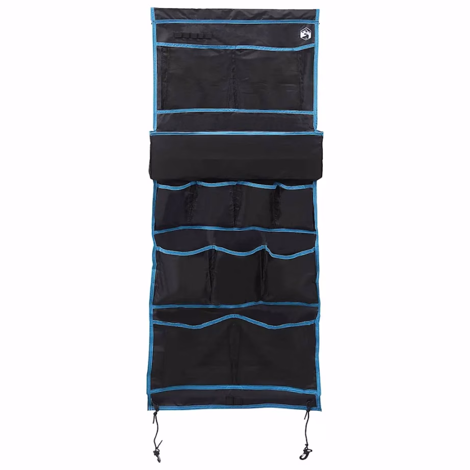 Oxford-kangast hoiukott telkimisvarustusele, must ja sinine, 161 x 58,5 cm - 6