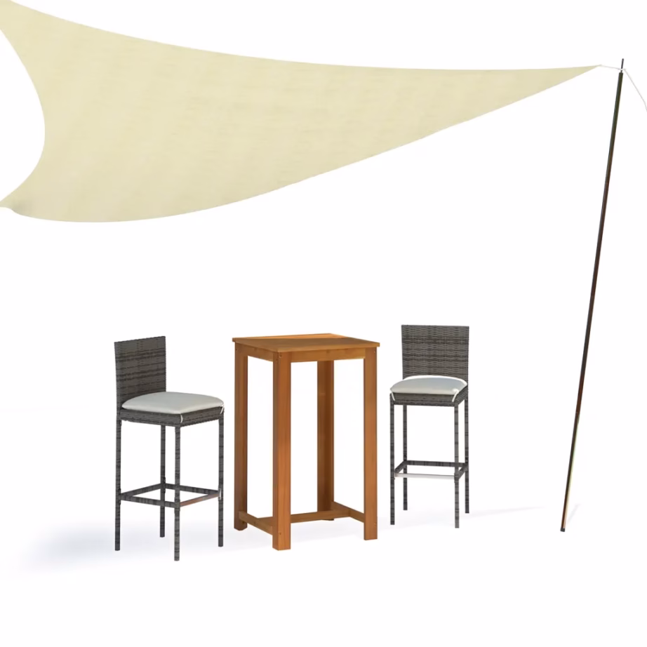 Päikesepurje post nööri ja vaiguga, tsingitud teras, 250 cm - 4