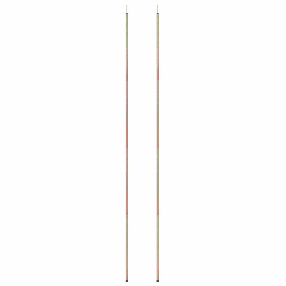 Päikesepurje postid tsingitud terasest, 2 tk, 200 cm, nööride ja vaiadega - 2